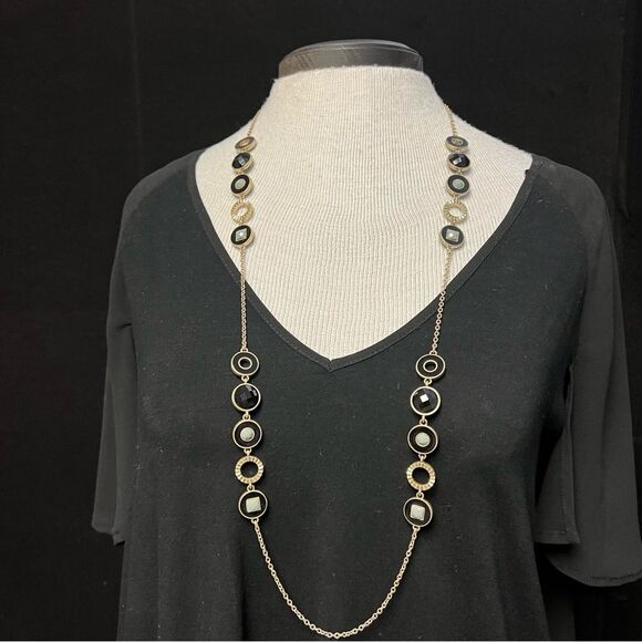 Dapple lia sophia Retired necklace NEW WITH TAG🏷 matte gold/black - Picture 6 of 8